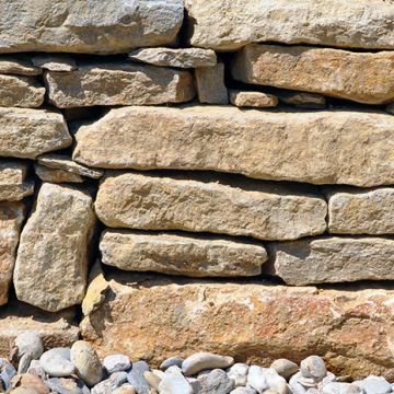 Gréasque - Réalisation d'un muret en pierre - détail