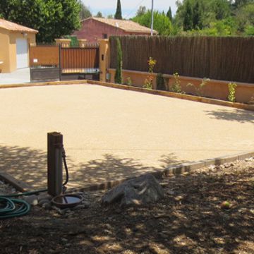 Réalisation d'un terrain de boules à Puyricard - Après