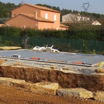 Réalisation d'un muret à Rognes - Pendant