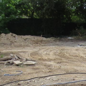 Réalisation d'un terrain de boules à Puyricard - Avant