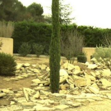 Aménagement d'une allée style provençal à Aix-en-Provence - Pendant les travaux